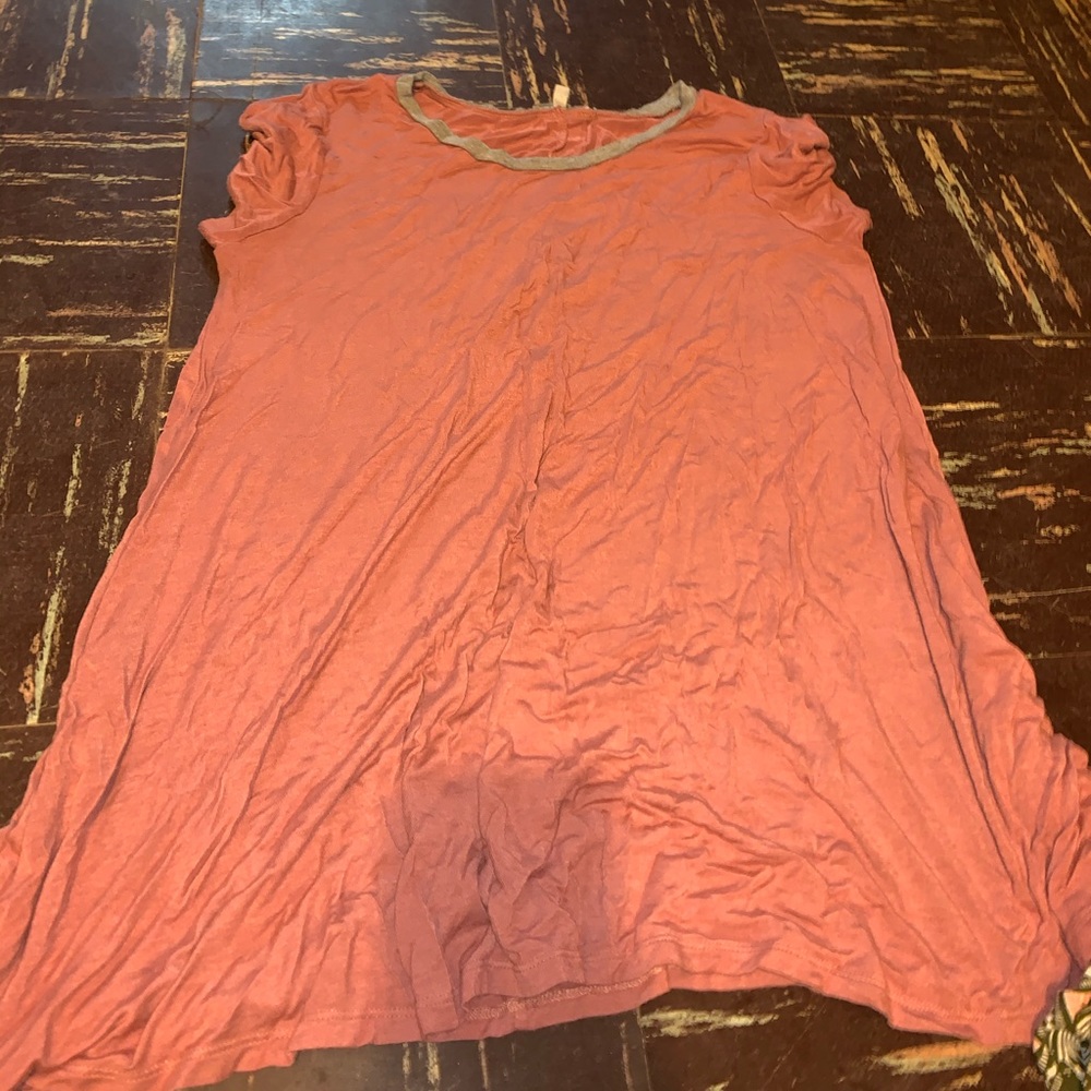 Coral T-Shirt Dress